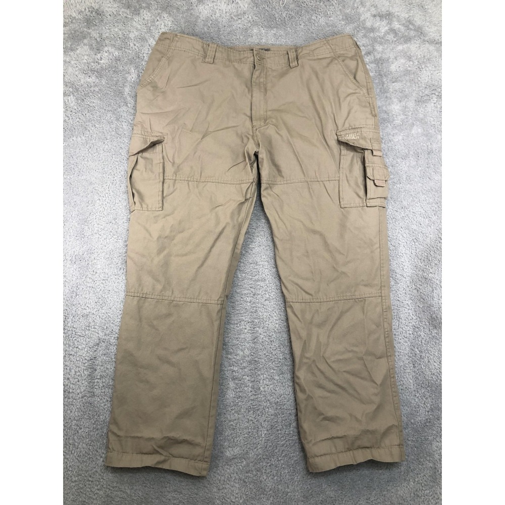 Guide Gear Pants Mens 44x32 Brown Cargo Flannel Lined